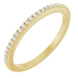 14K Yellow 1/8 CTW Natural Diamond Matching Band