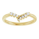 14K Yellow 1/8 CTW Natural Diamond Contour Band