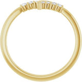 14K Yellow 1/8 CTW Natural Diamond Contour Band