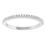14K White 1/8 CTW Natural Diamond Matching Band