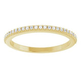 14K Yellow 1/8 CTW Natural Diamond Matching Band