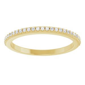 14K Yellow 1/8 CTW Natural Diamond Matching Band