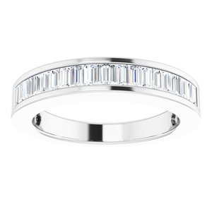 14K White 1/2 CTW Natural Diamond Anniversary Band