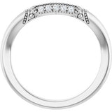 14K White .07 CTW Natural Diamond Matching Band