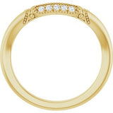 14K Yellow .07 CTW Natural Diamond Matching Band