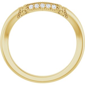 14K Yellow .07 CTW Natural Diamond Matching Band