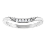 14K White .07 CTW Natural Diamond Matching Band