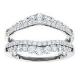 14K White 1 CTW Natural Diamond Ring Guard