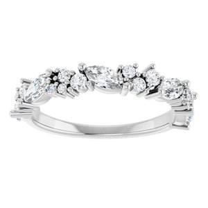 Platinum 7/8 CTW Natural Diamond Anniversary Band