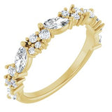 14K Yellow 7/8 CTW Natural Diamond Anniversary Band