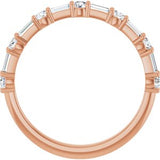 14K Rose 1/2 CTW Natural Diamond Anniversary Band