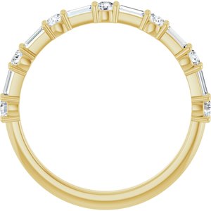 14K Yellow 1/2 CTW Natural Diamond Anniversary Band