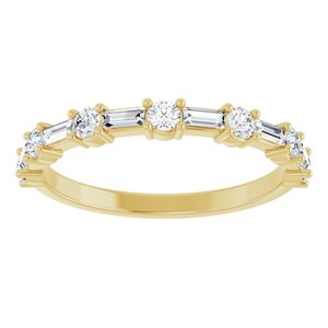 14K Yellow 1/2 CTW Natural Diamond Anniversary Band
