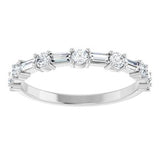 Platinum 1/2 CTW Natural Diamond Anniversary Band