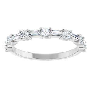 Platinum 1/2 CTW Natural Diamond Anniversary Band