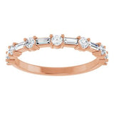 14K Rose 1/2 CTW Natural Diamond Anniversary Band