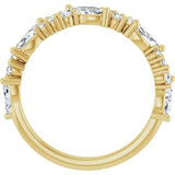 14K Yellow 7/8 CTW Natural Diamond Anniversary Band