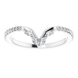 Platinum 1/4 CTW Natural Diamond French-Set Matching Band