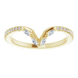 14K Yellow 1/4 CTW Natural Diamond French-Set Matching Band