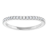 Platinum 1/3 CTW Natural Diamond French-Set Matching Band
