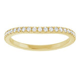 14K Yellow 1/3 CTW Natural Diamond French-Set Matching Band