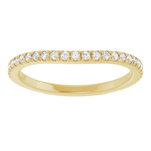 14K Yellow 1/3 CTW Natural Diamond French-Set Matching Band