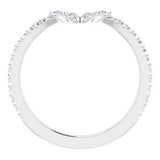Platinum 1/4 CTW Natural Diamond French-Set Matching Band