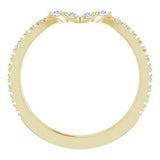 14K Yellow 1/4 CTW Natural Diamond French-Set Matching Band