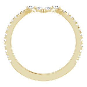 14K Yellow 1/4 CTW Natural Diamond French-Set Matching Band