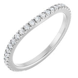 Platinum 1/3 CTW Natural Diamond French-Set Matching Band