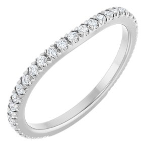 Platinum 1/3 CTW Natural Diamond French-Set Matching Band