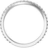 14K White 1/3 CTW Natural Diamond French-Set Matching Band