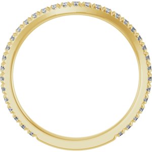 14K Yellow 1/3 CTW Natural Diamond French-Set Matching Band