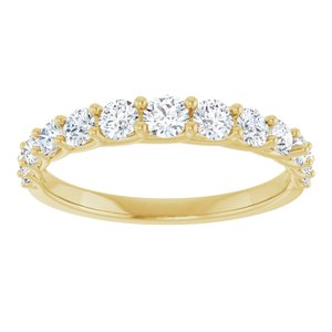 14K Yellow 3/4 CTW Natural Diamond Anniversary Band