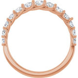 14K Rose 3/4 CTW Natural Diamond Anniversary Band