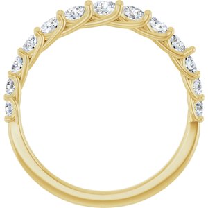 14K Yellow 3/4 CTW Natural Diamond Anniversary Band