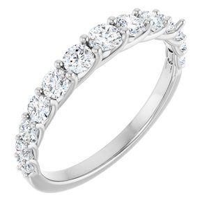 Platinum 3/4 CTW Natural Diamond Anniversary Band