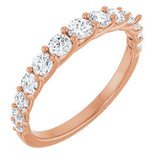 14K Rose 3/4 CTW Natural Diamond Anniversary Band