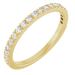 14K Yellow 1/4 CTW Natural Diamond French-Set Anniversary Band
