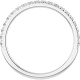 14K White 1/4 CTW Natural Diamond French-Set Anniversary Band