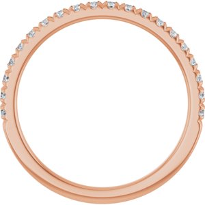 14K Rose 1/4 CTW Natural Diamond French-Set Anniversary Band