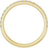 14K Yellow 1/4 CTW Natural Diamond French-Set Anniversary Band