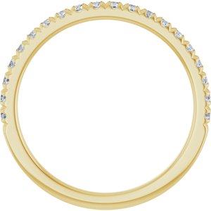 14K Yellow 1/4 CTW Natural Diamond French-Set Anniversary Band
