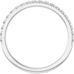 Platinum 1/4 CTW Natural Diamond French-Set Anniversary Band