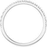 14K White 1/3 CTW Natural Diamond French-Set Anniversary Band