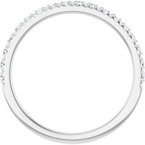 14K White 1/3 CTW Natural Diamond French-Set Anniversary Band
