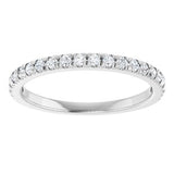 Platinum 1/4 CTW Natural Diamond French-Set Anniversary Band