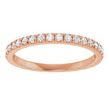 14K Rose 1/4 CTW Natural Diamond French-Set Anniversary Band