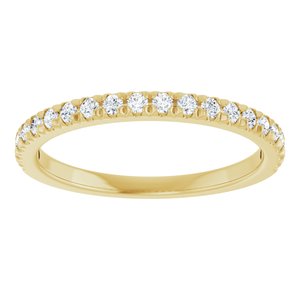 14K Yellow 1/4 CTW Natural Diamond French-Set Anniversary Band