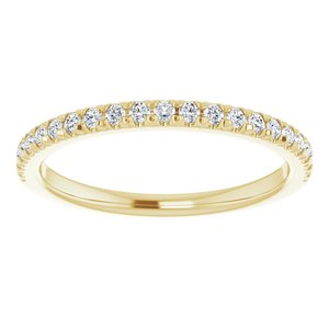 14K Yellow 1/5 CTW Diamond French-Set Matching Band